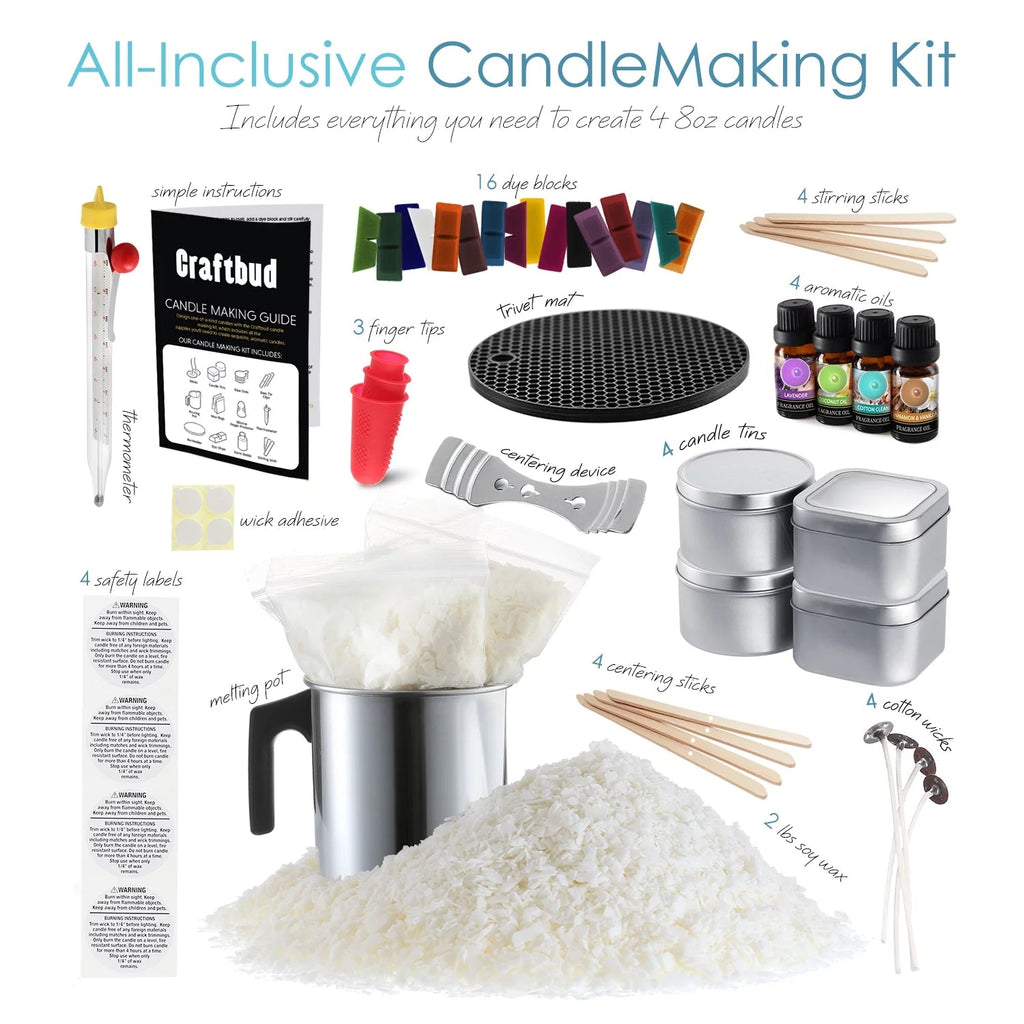 Complete Soy Wax Candle Making Kit for Adults and Kids with 2LB Candle Wax for Candle Making Supplies - soblessed95.store