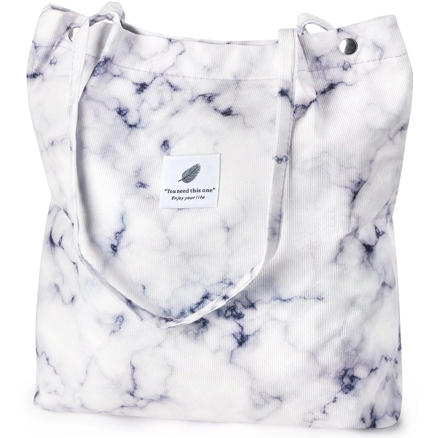 Corduroy Tote Bag Large for Women Girl Lady Canvas Shoulder Cord Purse and Handbags with Inner Pocket - soblessed95.store