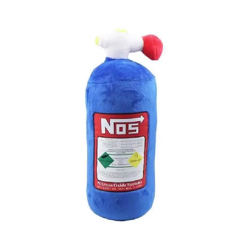 Creative NOS Nitrous Oxide Bottle New Plush Toys Pillow Stuffed Soft Turbo JDM Cushion Boy Gifts Car Decor Backrest Decoration - soblessed95.store