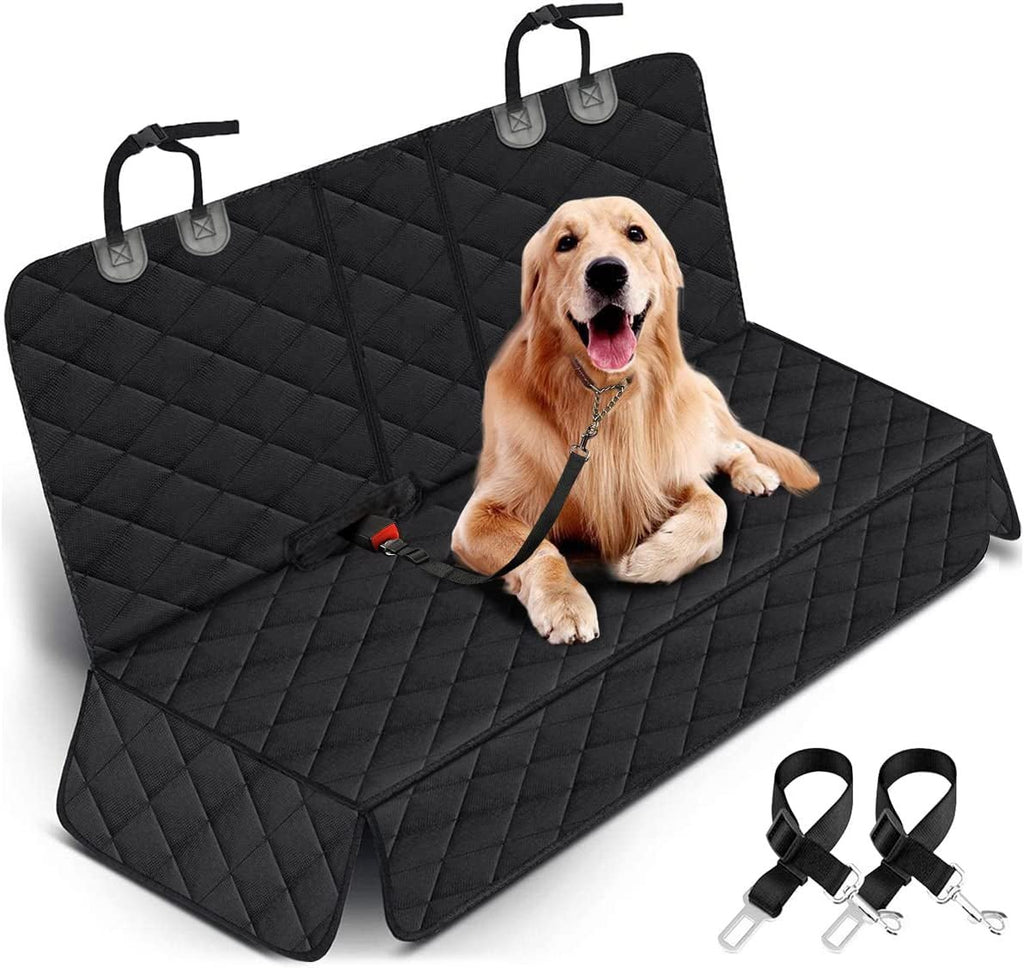 Dog Car Seat Cover, Back Seat Cover for Dogs Pet Car Seat Protector Waterproof Bench Car Seat Cover, Non - Slip Reat Seat Cover Fits Middle Armrest for Most Cars Trucks Suvs - Black - soblessed95.store