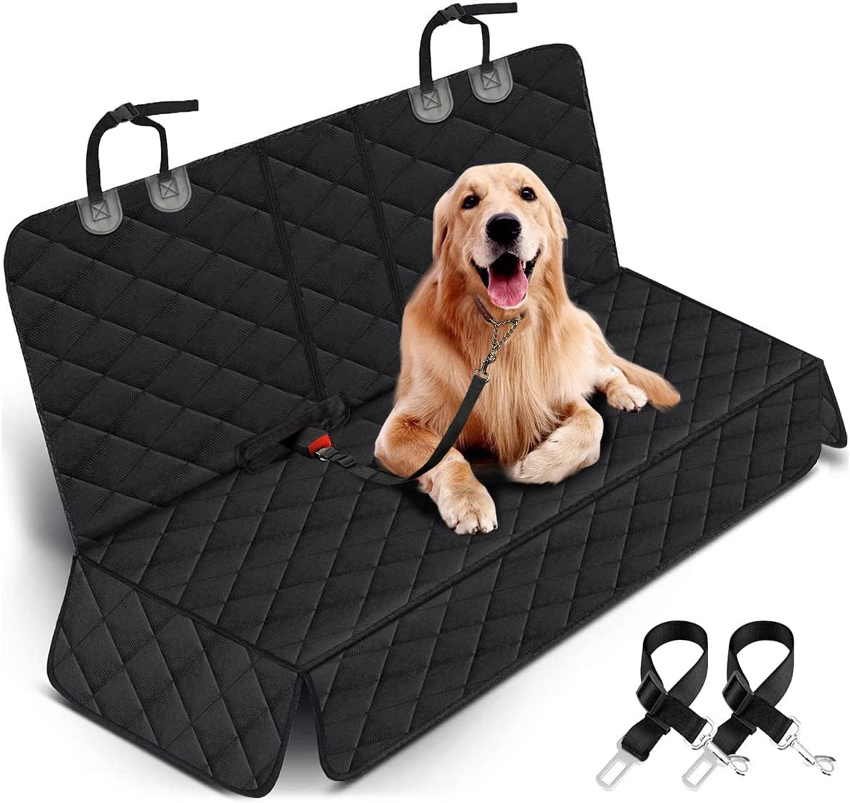 Dog Car Seat Cover, Back Seat Cover for Dogs Pet Car Seat Protector Waterproof Bench Car Seat Cover, Non - Slip Reat Seat Cover Fits Middle Armrest for Most Cars Trucks Suvs - Black - soblessed95.store