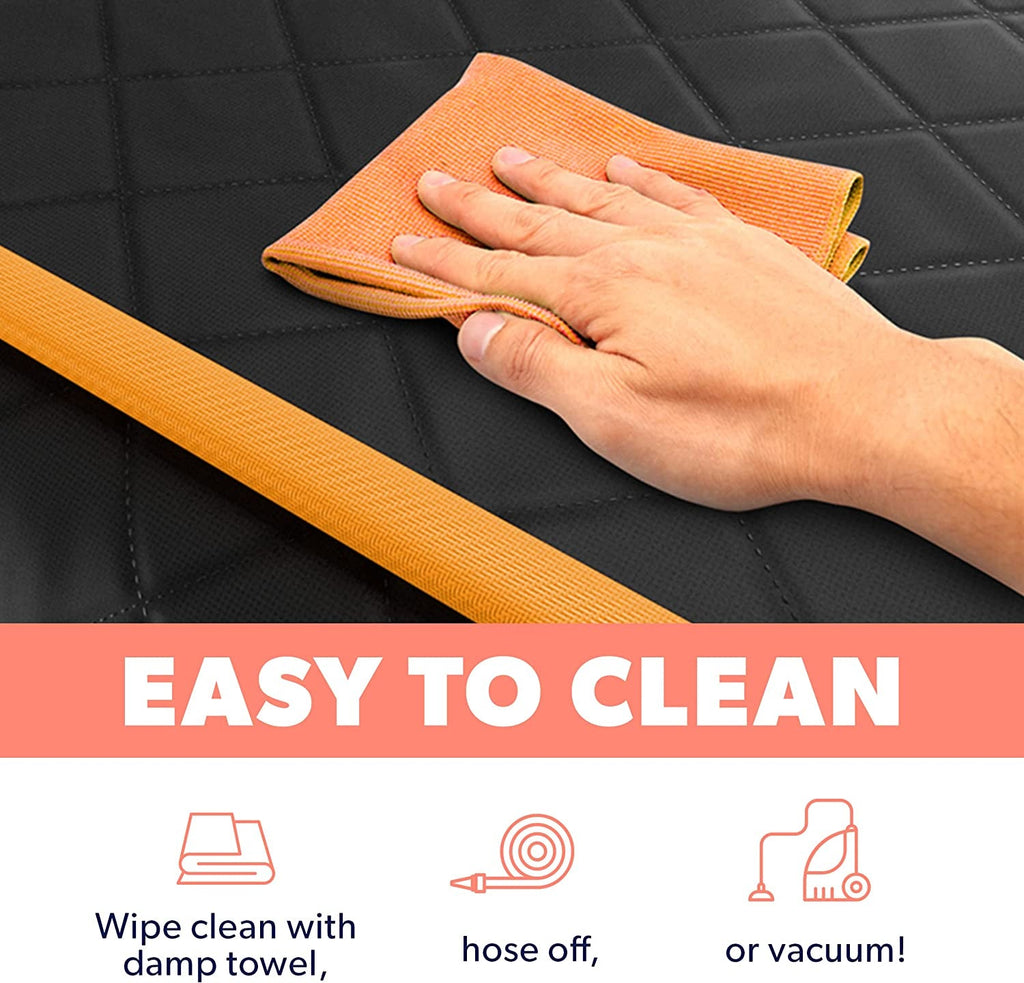 Dog Car Seat Cover for Back Seat, Waterproof Pet Hammock Protector, Durable Nonslip Seat Protection SUV Truck, Standard 53"X56", Orange - soblessed95.store