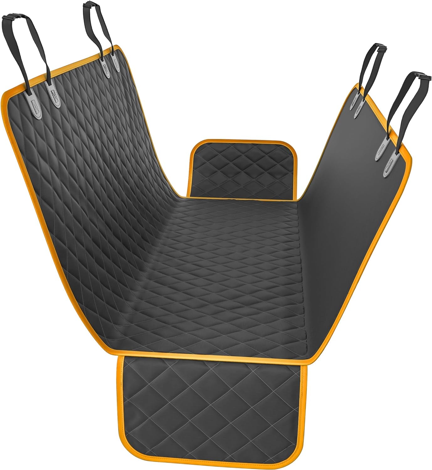 Dog Car Seat Cover for Back Seat, Waterproof Pet Hammock Protector, Durable Nonslip Seat Protection SUV Truck, Standard 53"X56", Orange - soblessed95.store