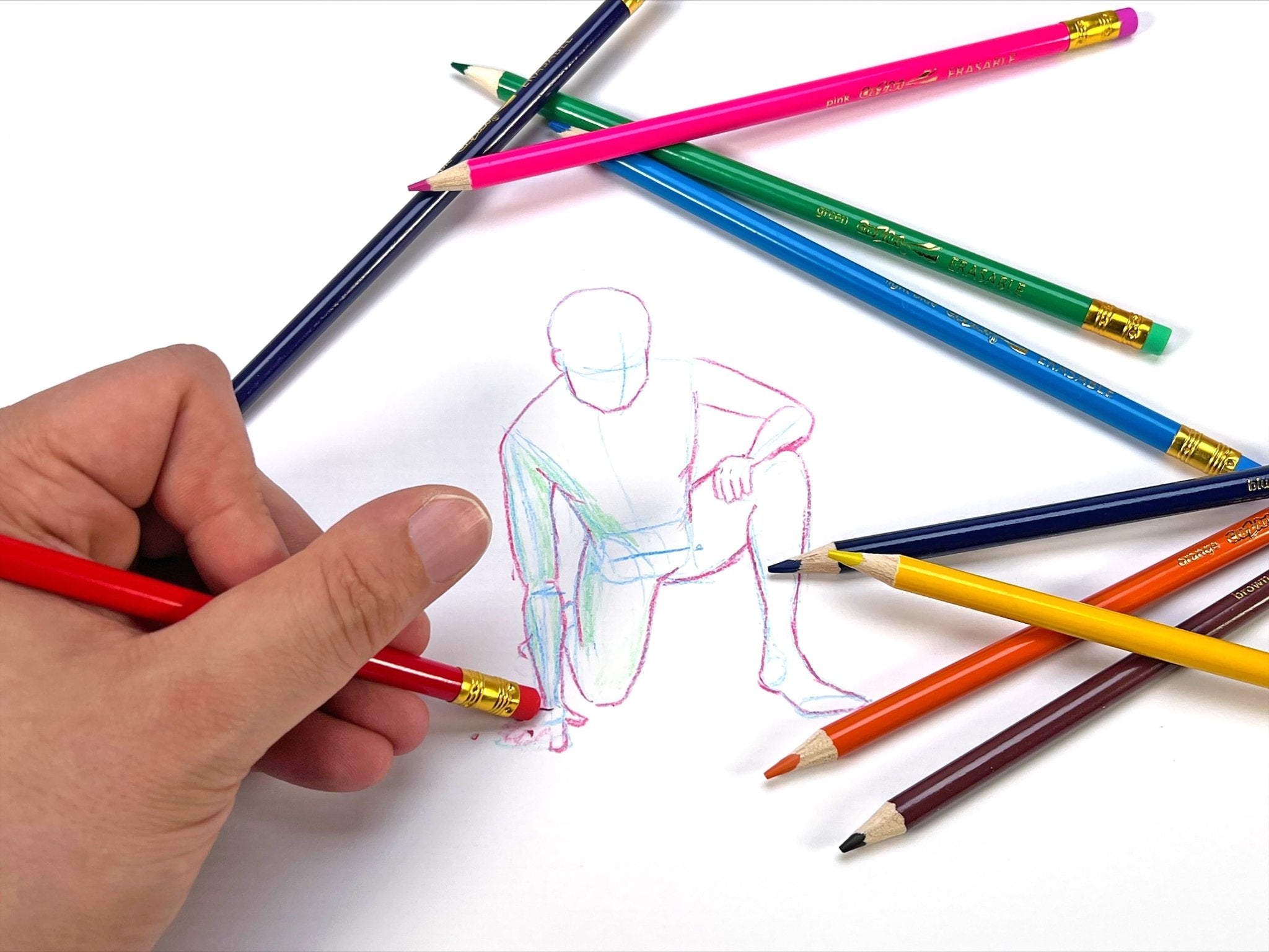 Erasable Colored Pencils, 24 Pack, Beginner Child Ages 3 and Up, School Supplies - soblessed95.store