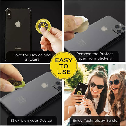 12PCS Radiation Protection Sticker Smartphone Tablet Laptop 5G Wi-Fi EF RF EMF