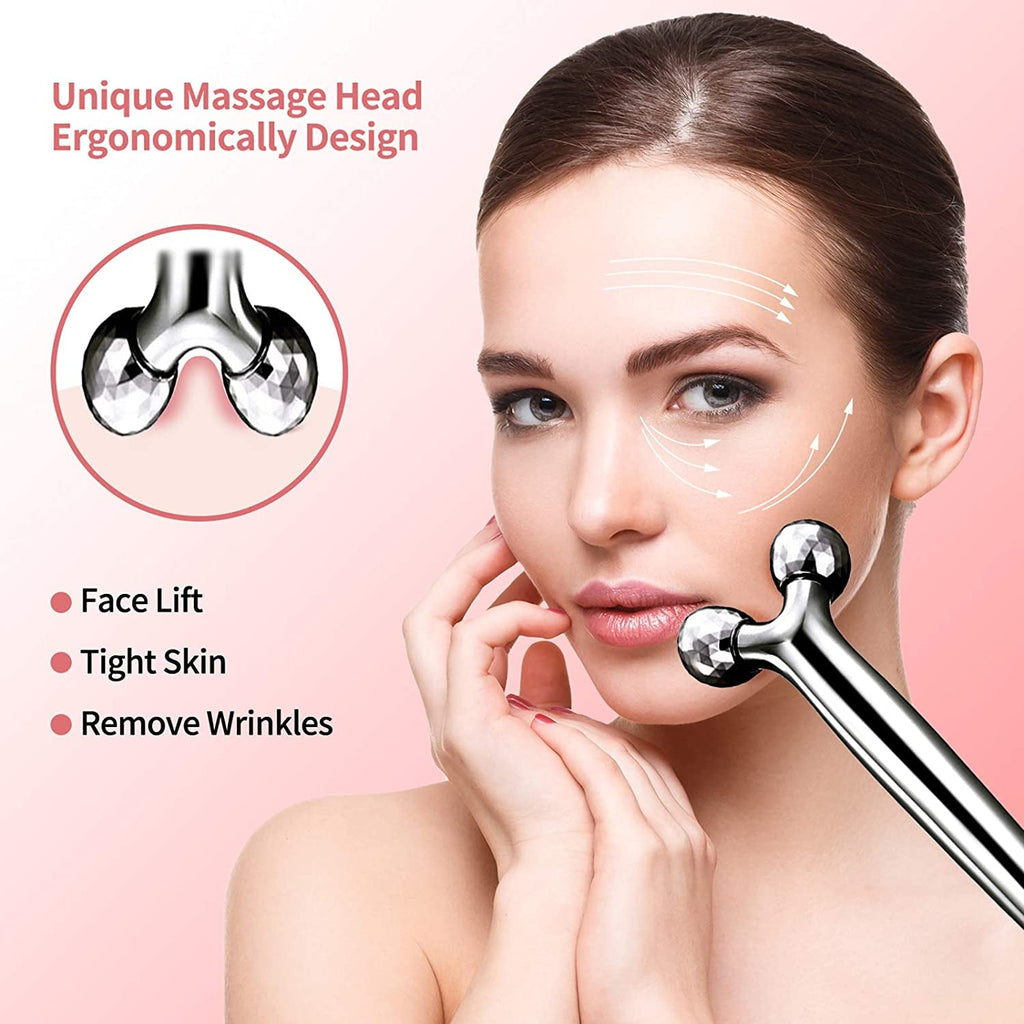 Face Roller Facial Roller Face Massager for Face Lift - Facial & Body Beauty Roller Skin Care Tool for Face, Eyes, Neck, Body - soblessed95.store