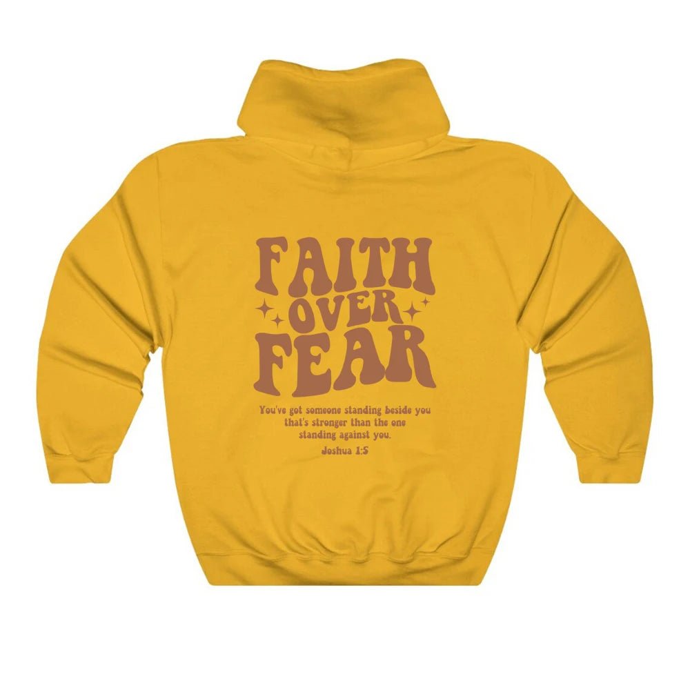 Faith over Fear Hoodie Christian Sweatshirt Trendy Faith Shirt Cute Religious Hooded Preppy Women Christian Sweater Hoodies - soblessed95.store