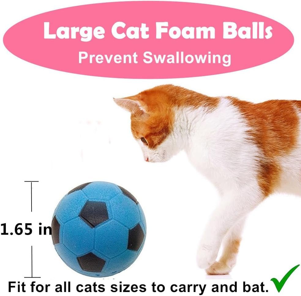Foam Soccer Balls Cat Toys - Pack of 12 - soblessed95.store
