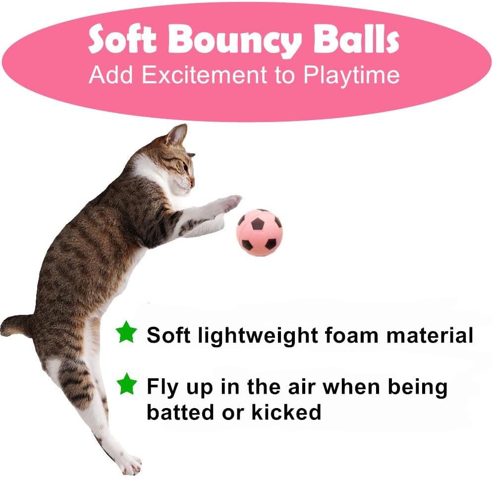 Foam Soccer Balls Cat Toys - Pack of 12 - soblessed95.store