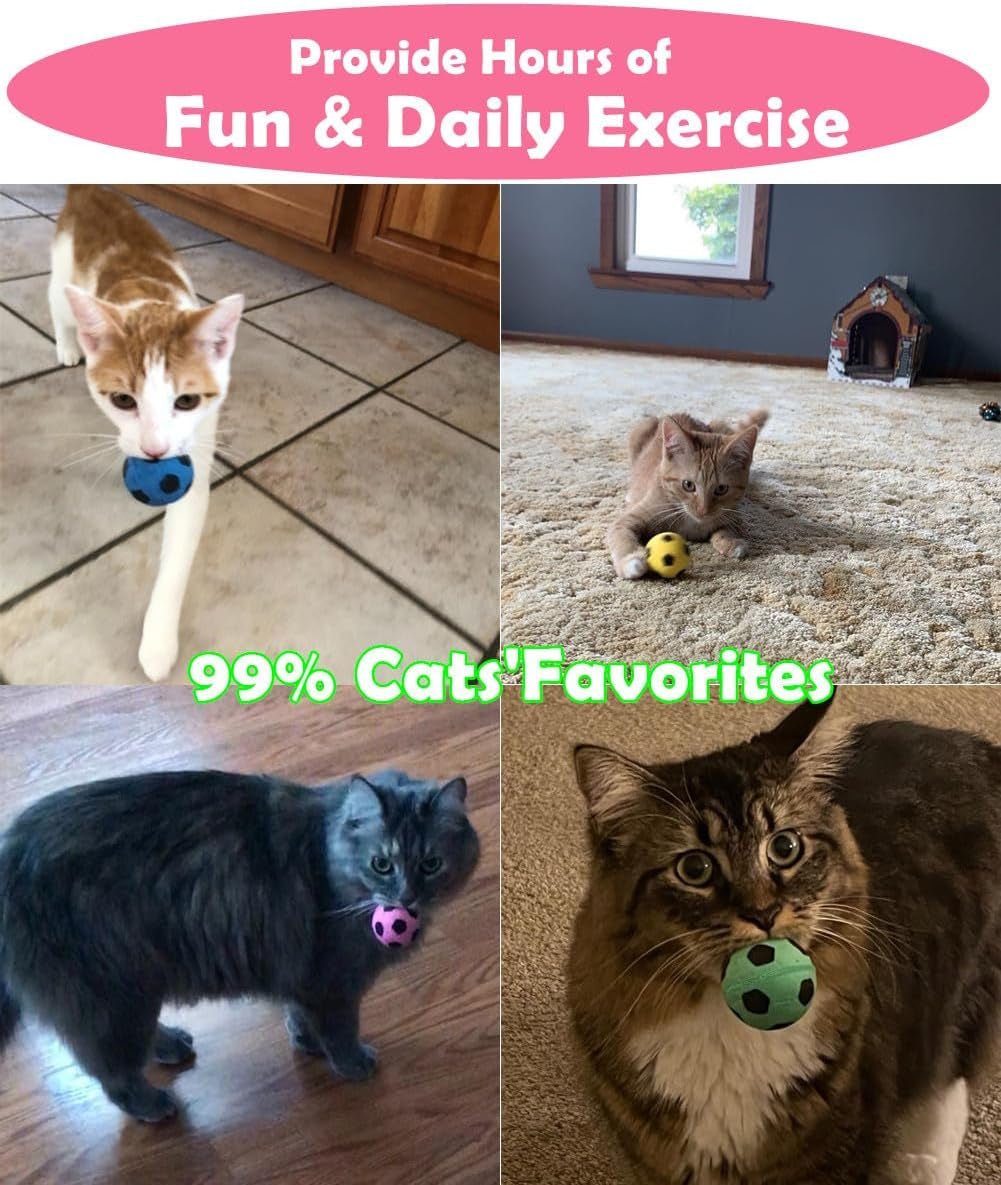 Foam Soccer Balls Cat Toys - Pack of 12 - soblessed95.store
