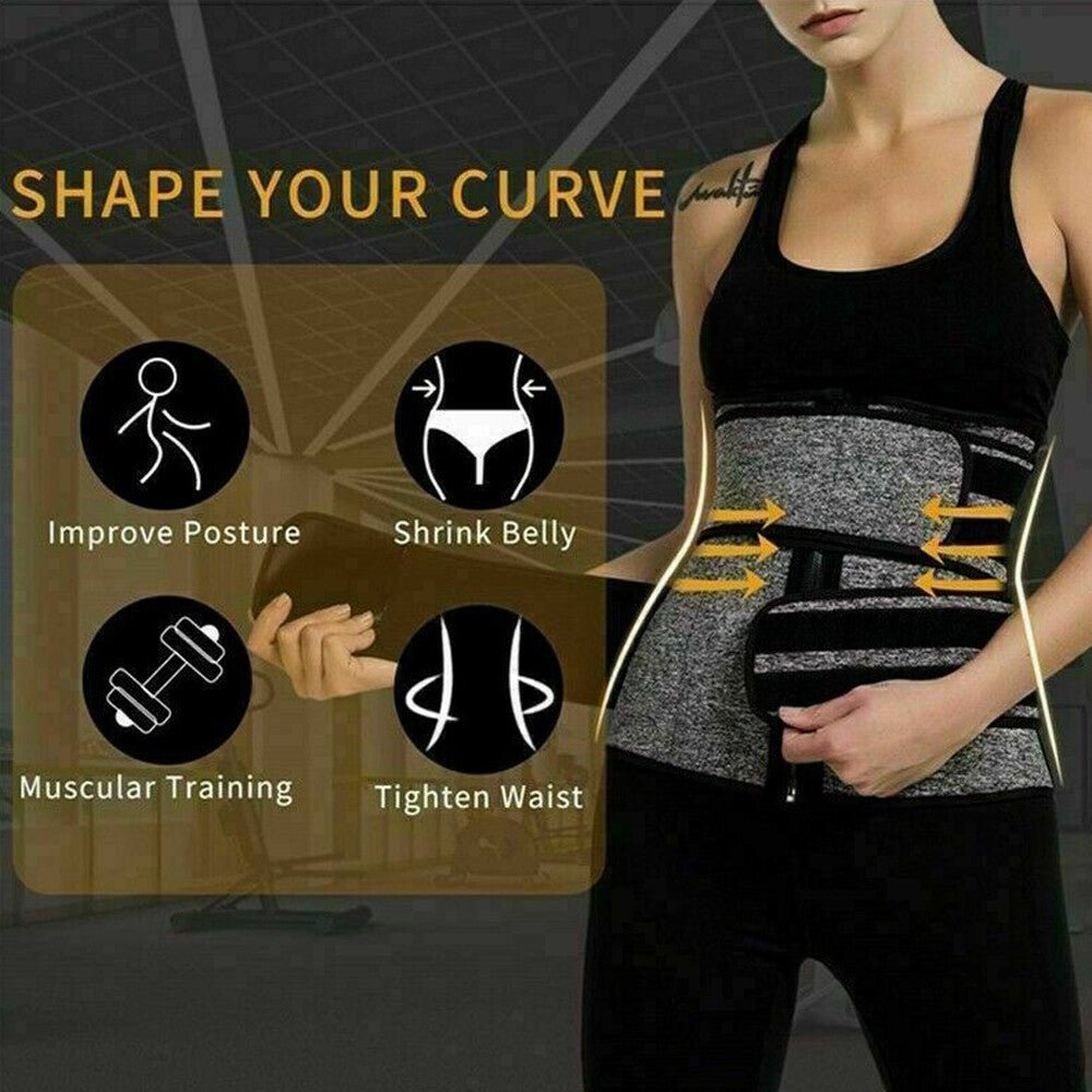 Free Size Waist Trainer Shaper Belt Slimming Tummy Wrap Belt Resistance Bands US - soblessed95.store