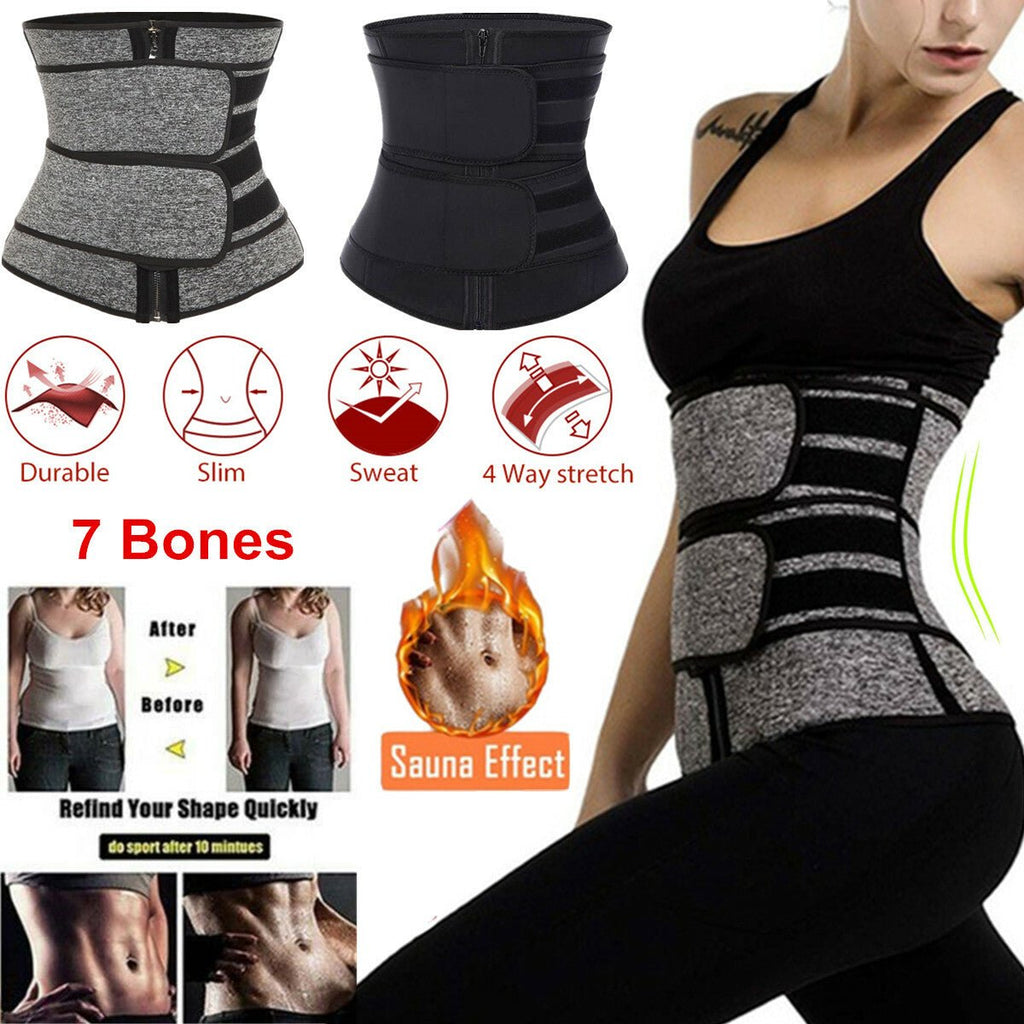 Free Size Waist Trainer Shaper Belt Slimming Tummy Wrap Belt Resistance Bands US - soblessed95.store