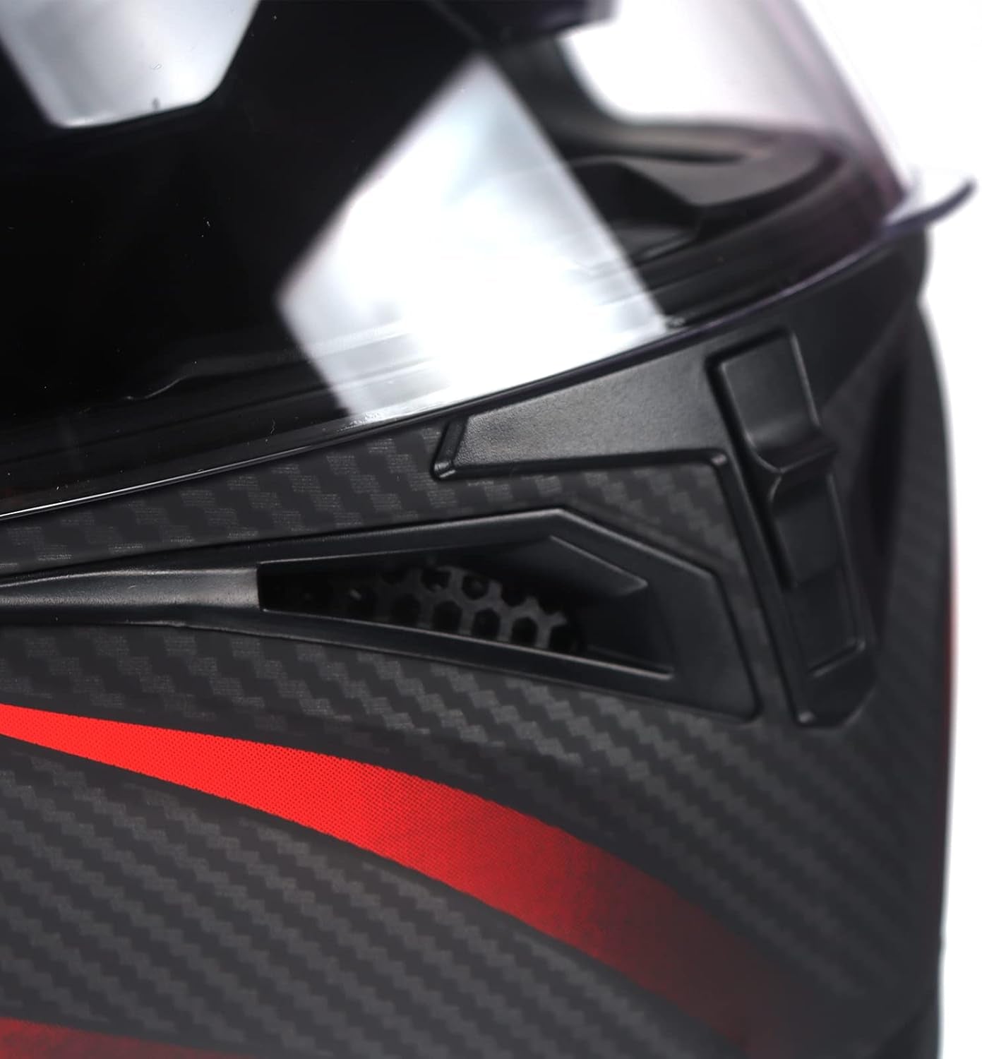 Full Face Motorcycle Helmet with Internal Tinted Visor & DOT Approved for Moped ATV Cruiser Scooter (Matt Red, Medium) - soblessed95.store