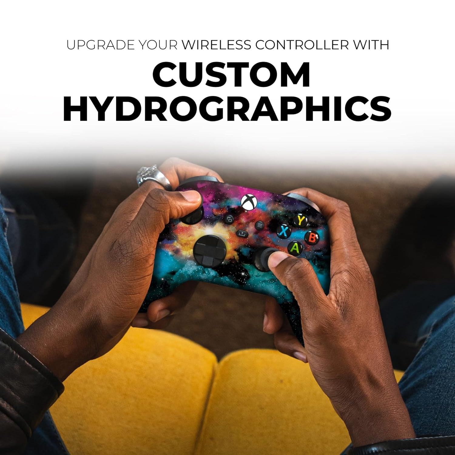 Galaxy Custom X - Box Controller Wireless Compatible with X - Box One/X - Box Series X/S by | Proudly Customized in USA with Permanent HYDRO - DIP Printing(Not JUST a SKIN) (MODDED) - soblessed95.store