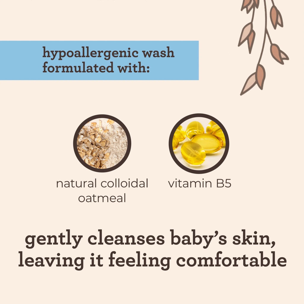 Infant Baby Cleansing Therapy Moisturizing Bath Body Wash, Oatmeal, 8 Oz - soblessed95.store