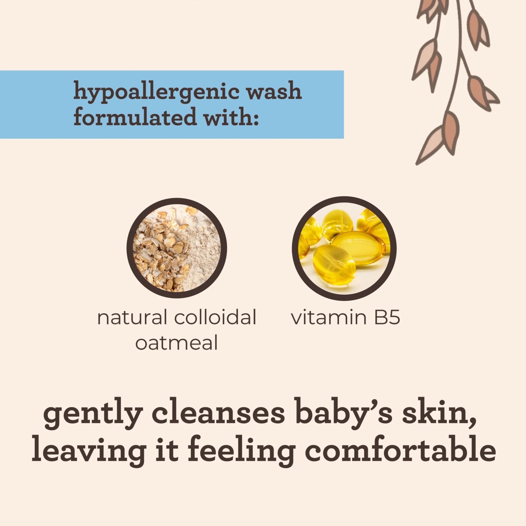 Infant Baby Cleansing Therapy Moisturizing Bath Body Wash, Oatmeal, 8 Oz - soblessed95.store