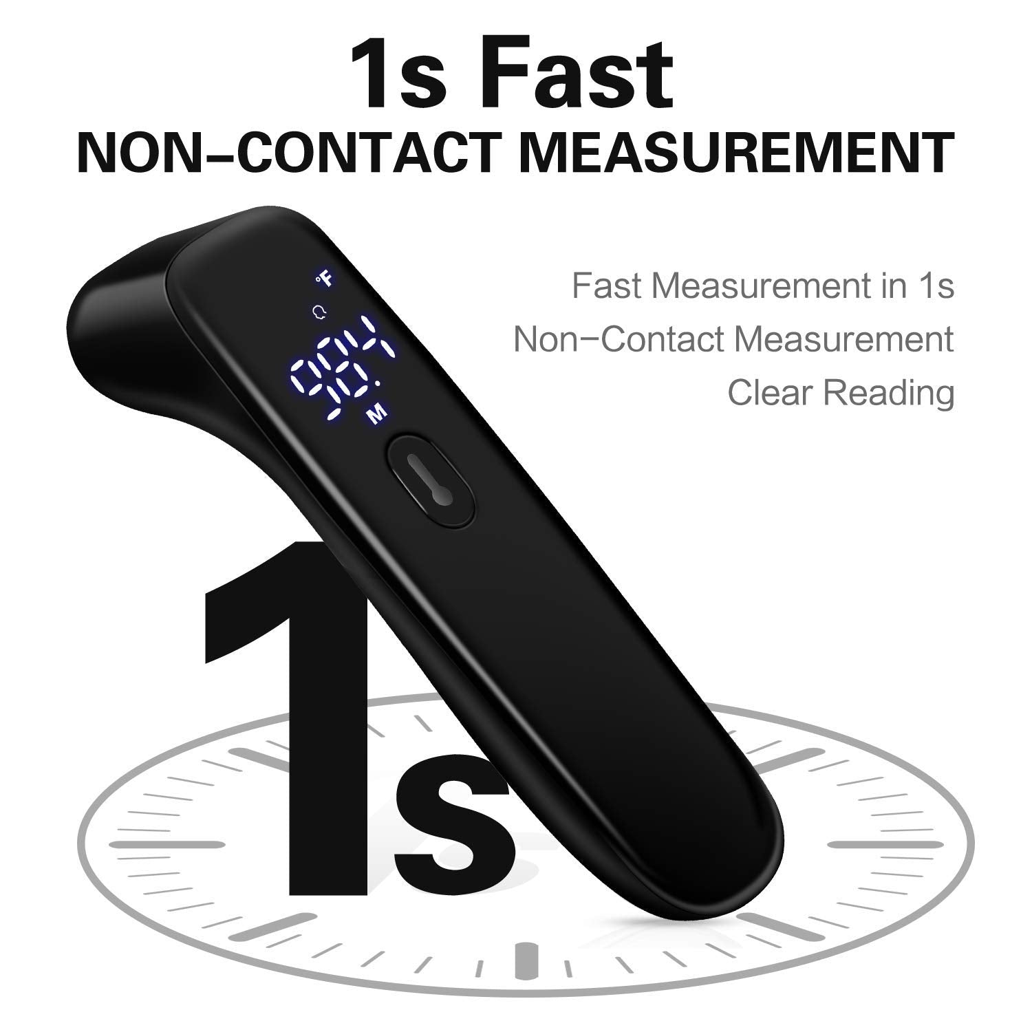 Infrared Thermometer for Adults, Digital Touchless Forehead Thermometer for Fever, Baby Thermometer with Fever Indicator,°C/°F Switchable - soblessed95.store