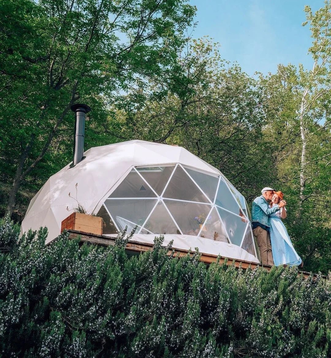 Luxury Accommodation Living Eco Dome Hotel Tents 6M - 15M PVC Leisure round Canvas Glamping Dome Tent - soblessed95.store