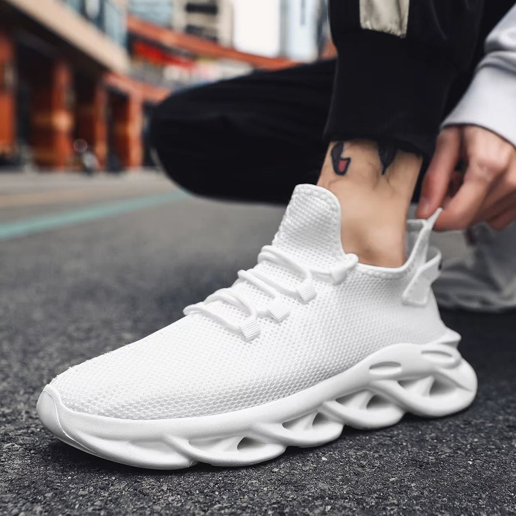 Men Casual Sports Shoes Breathable Lightweight Sneakers Outdoor Mesh Black Running Shoes Athletic Jogging Tennis Walking Shoes - soblessed95.store