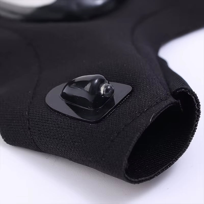 Motorcycle Cycling Gloves Fishing Gloves with LED Flashlight Night Light Waterproof Outdoor Repairing Glove Moto Accessories - soblessed95.store