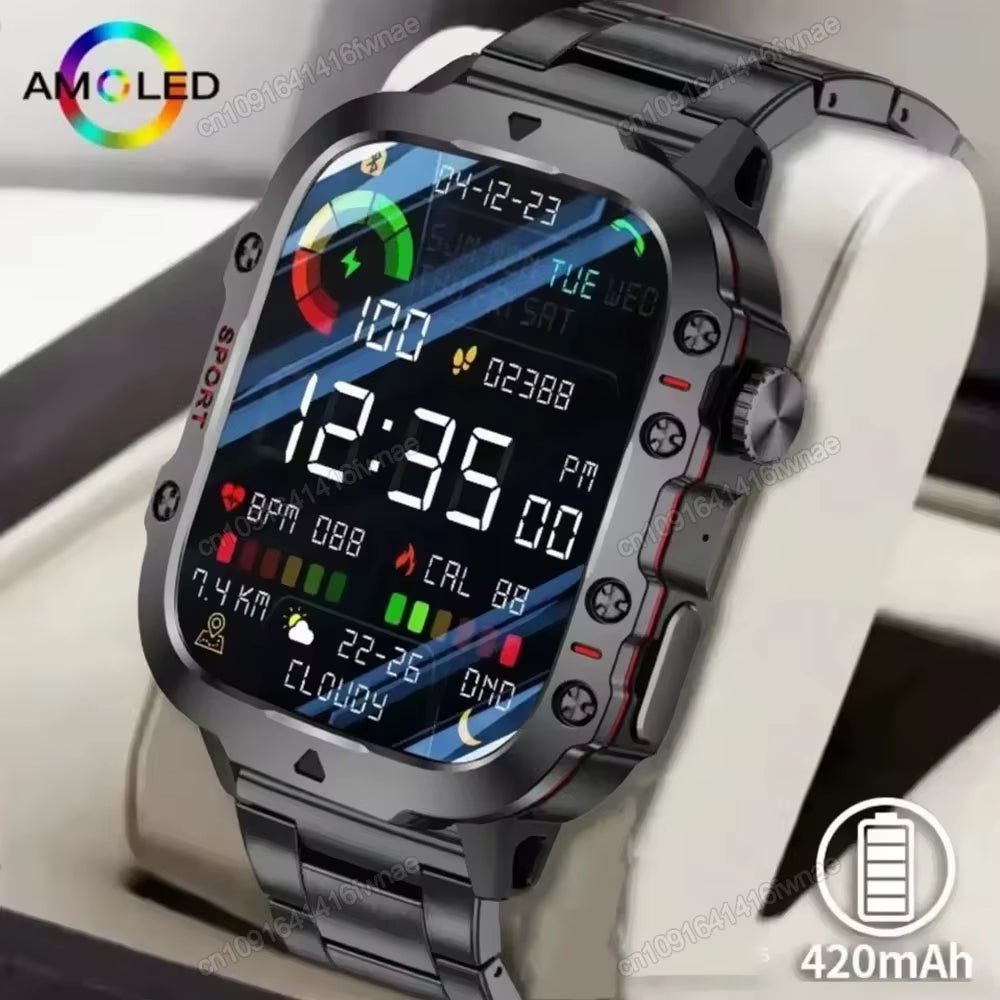 Original Men Smartwatch Flashlight Bluetooth Call Fitness Clock IP68 Waterproof Sports Men for Android IOS Smart Watch 2025 New - soblessed95.store