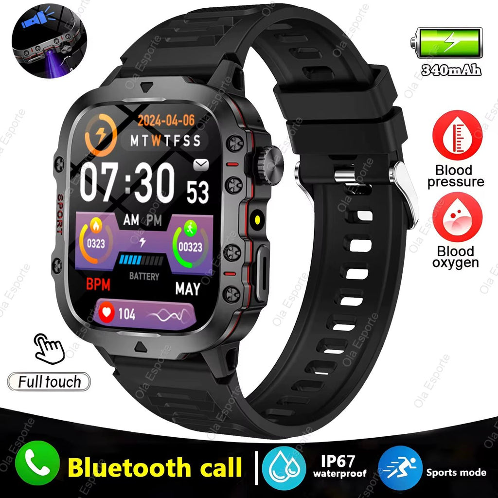 Original Men Smartwatch Flashlight Bluetooth Call Fitness Clock IP68 Waterproof Sports Men for Android IOS Smart Watch 2025 New - soblessed95.store