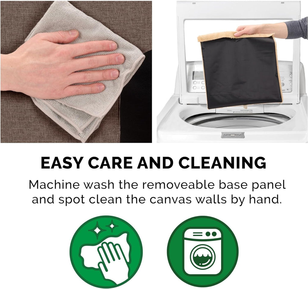 Pet House for Indoor Cats & Small Dogs, Collapsible & Foldable W/ Plush Ball Toy - Living Room Footstool Cat Condo - Coconut Brown, Small - soblessed95.store