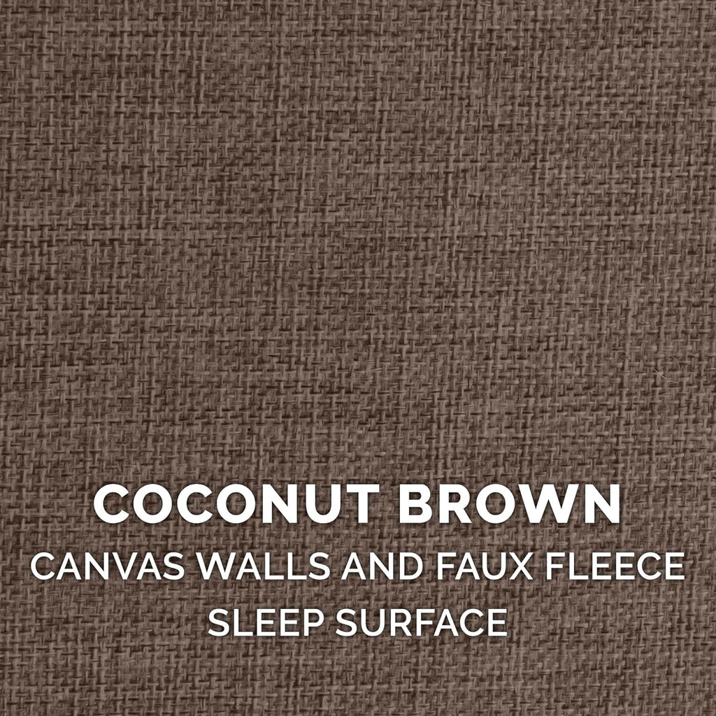 Pet House for Indoor Cats & Small Dogs, Collapsible & Foldable W/ Plush Ball Toy - Living Room Footstool Cat Condo - Coconut Brown, Small - soblessed95.store