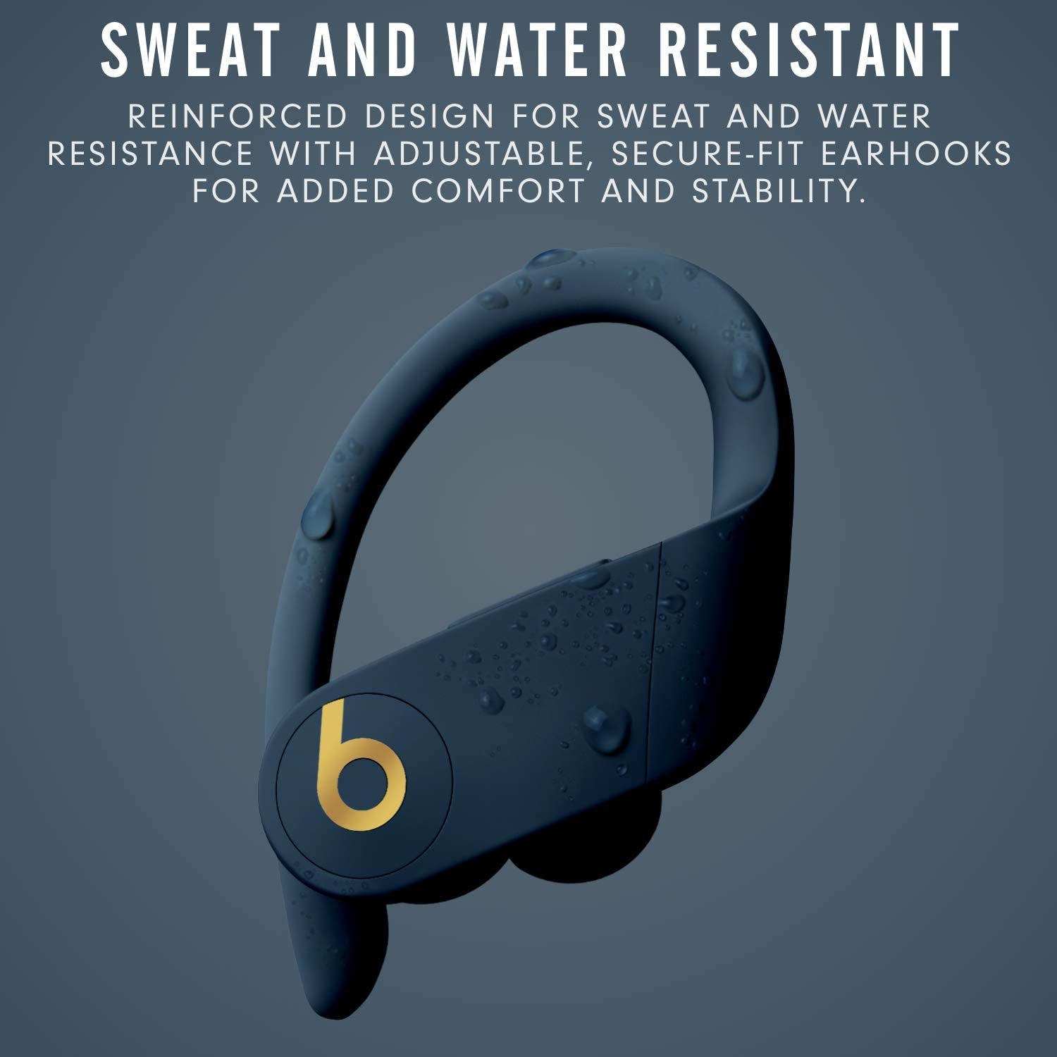 Power Pro Wireless Earbuds - H1 Headphone Chip, Class 1 Bluetooth Headphones, 9 Hours of Listening Time, Sweat Resistant, Built - In Microphone - Navy - soblessed95.store