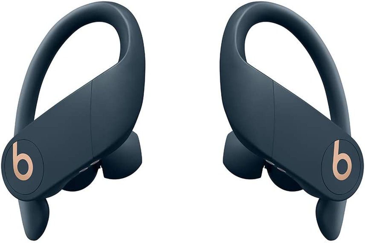 Power Pro Wireless Earbuds - H1 Headphone Chip, Class 1 Bluetooth Headphones, 9 Hours of Listening Time, Sweat Resistant, Built - In Microphone - Navy - soblessed95.store