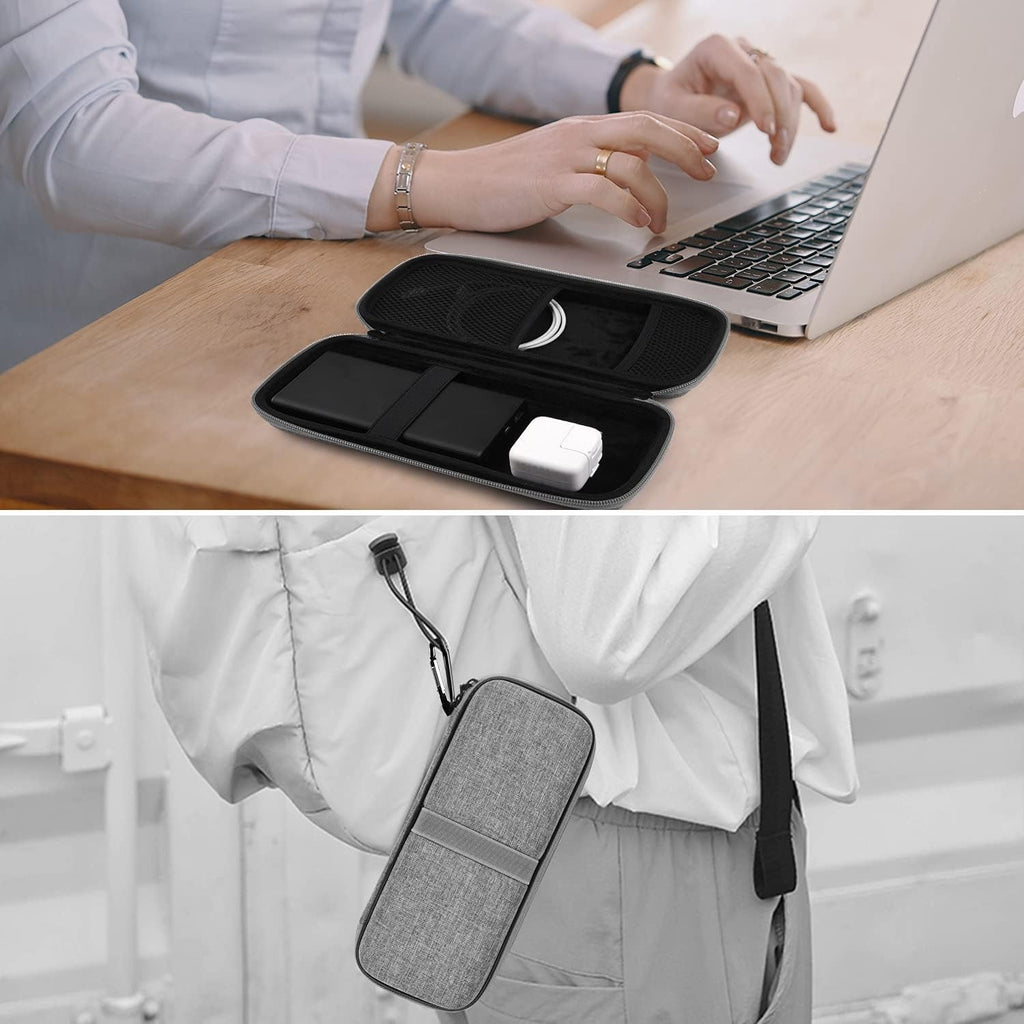 Powerbank Hard Travel Case Compatible RAV Power 26800/20100/20000Mah, Anker Power Core 26800Mah/ Powercore +26800Mah, ROMOSS 30000Mah, Miady Charger, Ekrist, Lab599 Tx500 Radio(Light Grey) - soblessed95.store