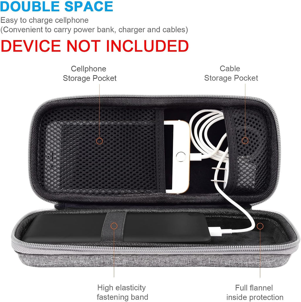 Powerbank Hard Travel Case Compatible RAV Power 26800/20100/20000Mah, Anker Power Core 26800Mah/ Powercore +26800Mah, ROMOSS 30000Mah, Miady Charger, Ekrist, Lab599 Tx500 Radio(Light Grey) - soblessed95.store