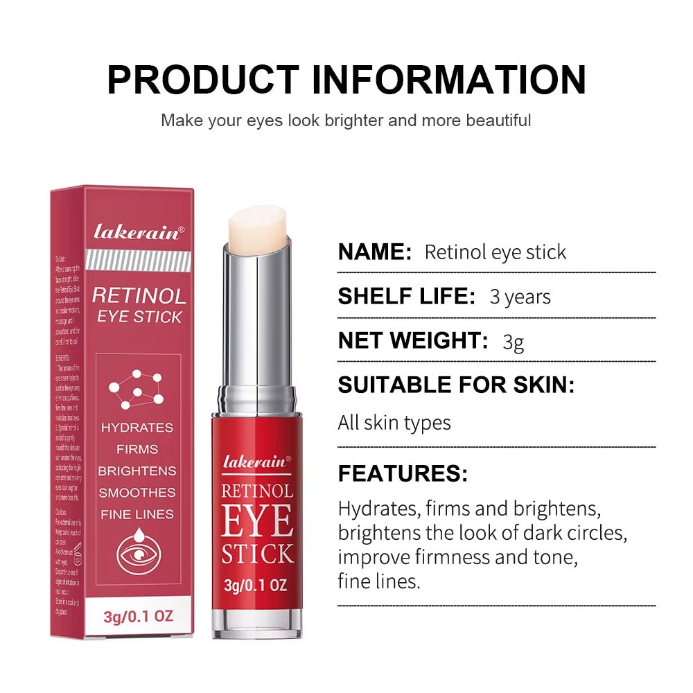 Retinol Eye Cream Lightening Dark Circles Firming Skin Instant Eye Repair Serum Stick for Women Women Eyes Care - soblessed95.store