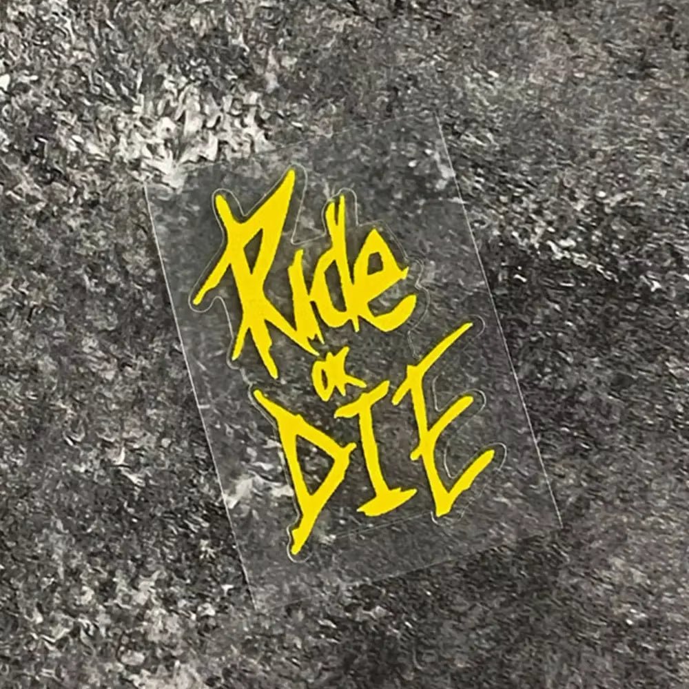 Ride or Die Bike Frame Stickers Bicycle Top Tube Waterproof Decals for MTB Bicycle Decorative Frame Bike Motorcycle Accessories - soblessed95.store