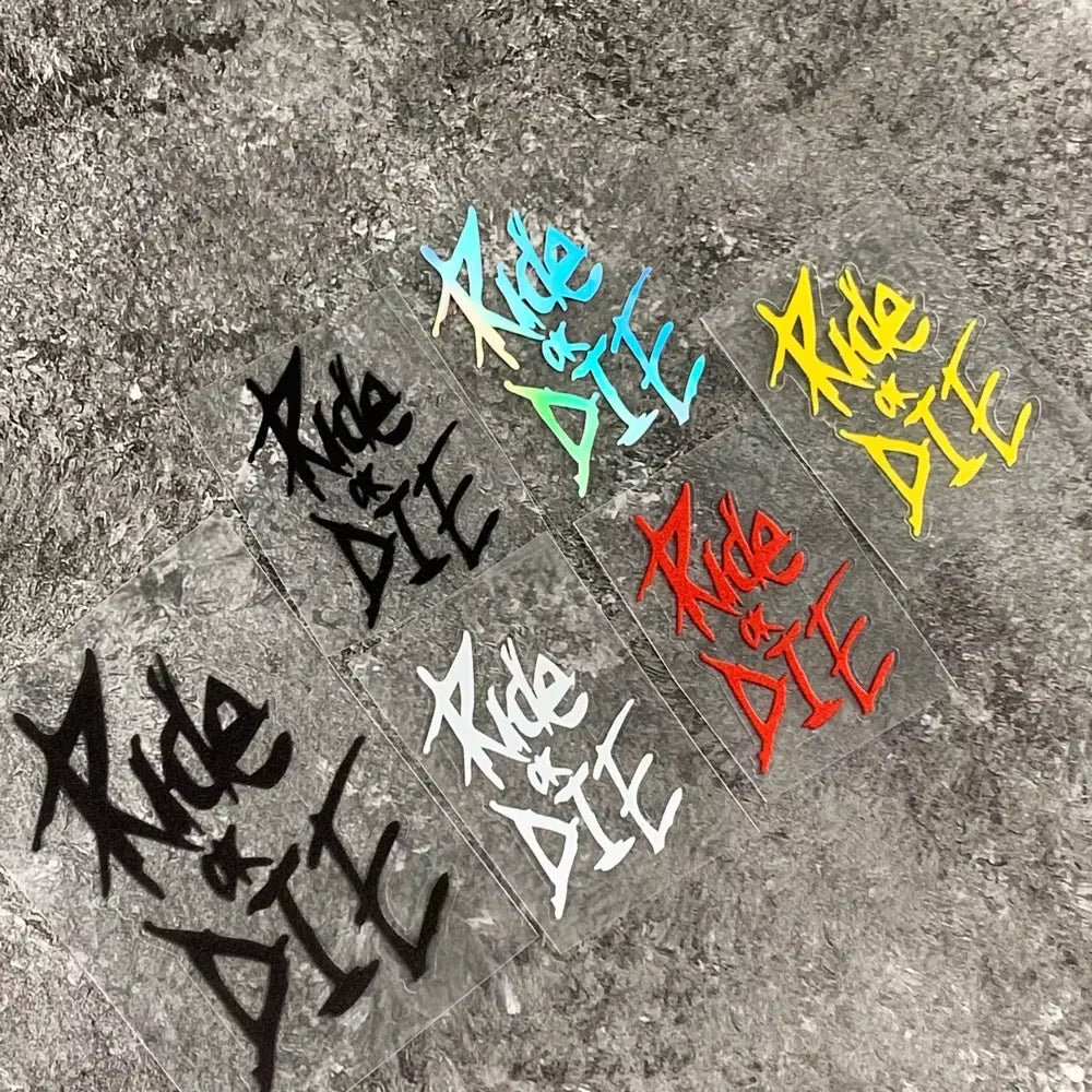 Ride or Die Bike Frame Stickers Bicycle Top Tube Waterproof Decals for MTB Bicycle Decorative Frame Bike Motorcycle Accessories - soblessed95.store