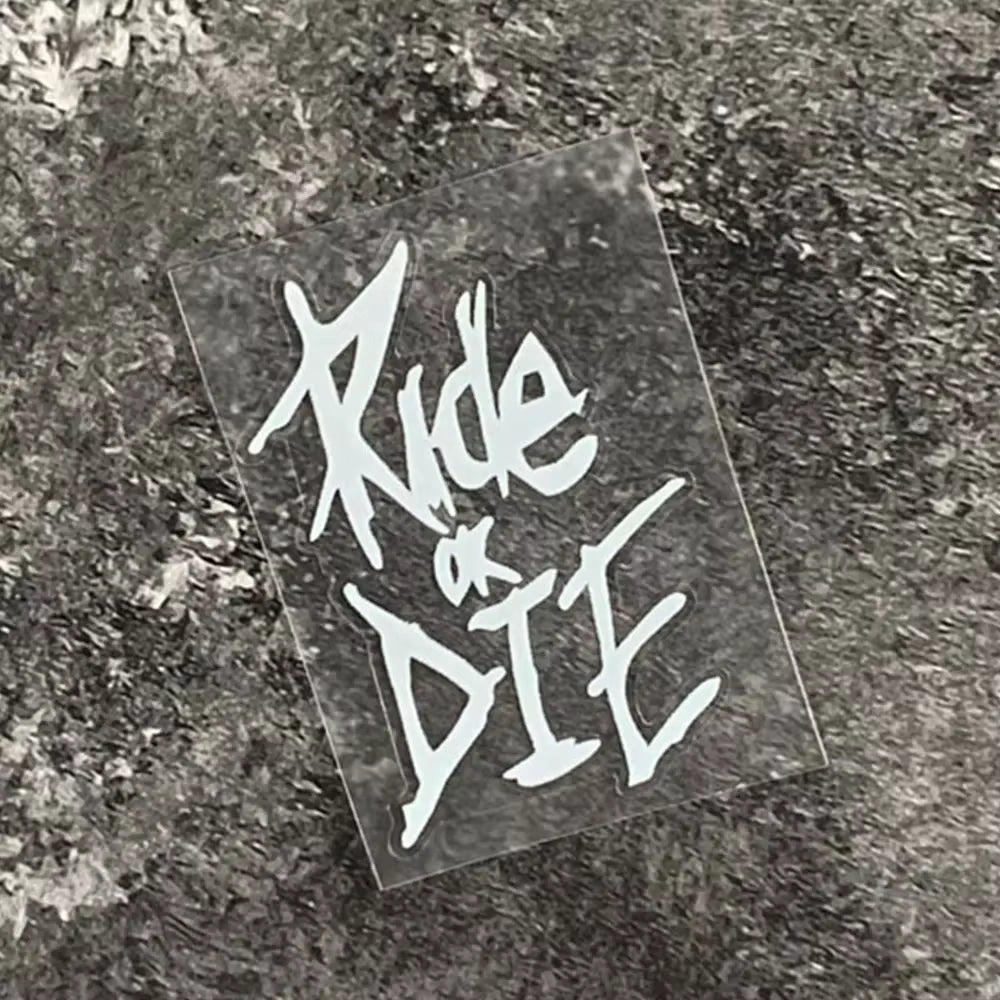 Ride or Die Bike Frame Stickers Bicycle Top Tube Waterproof Decals for MTB Bicycle Decorative Frame Bike Motorcycle Accessories - soblessed95.store