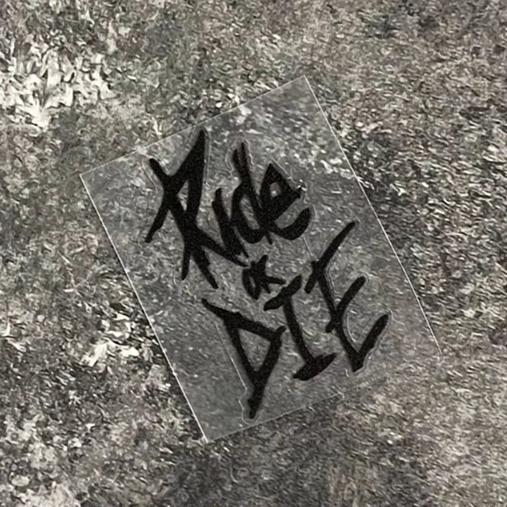 Ride or Die Bike Frame Stickers Bicycle Top Tube Waterproof Decals for MTB Bicycle Decorative Frame Bike Motorcycle Accessories - soblessed95.store