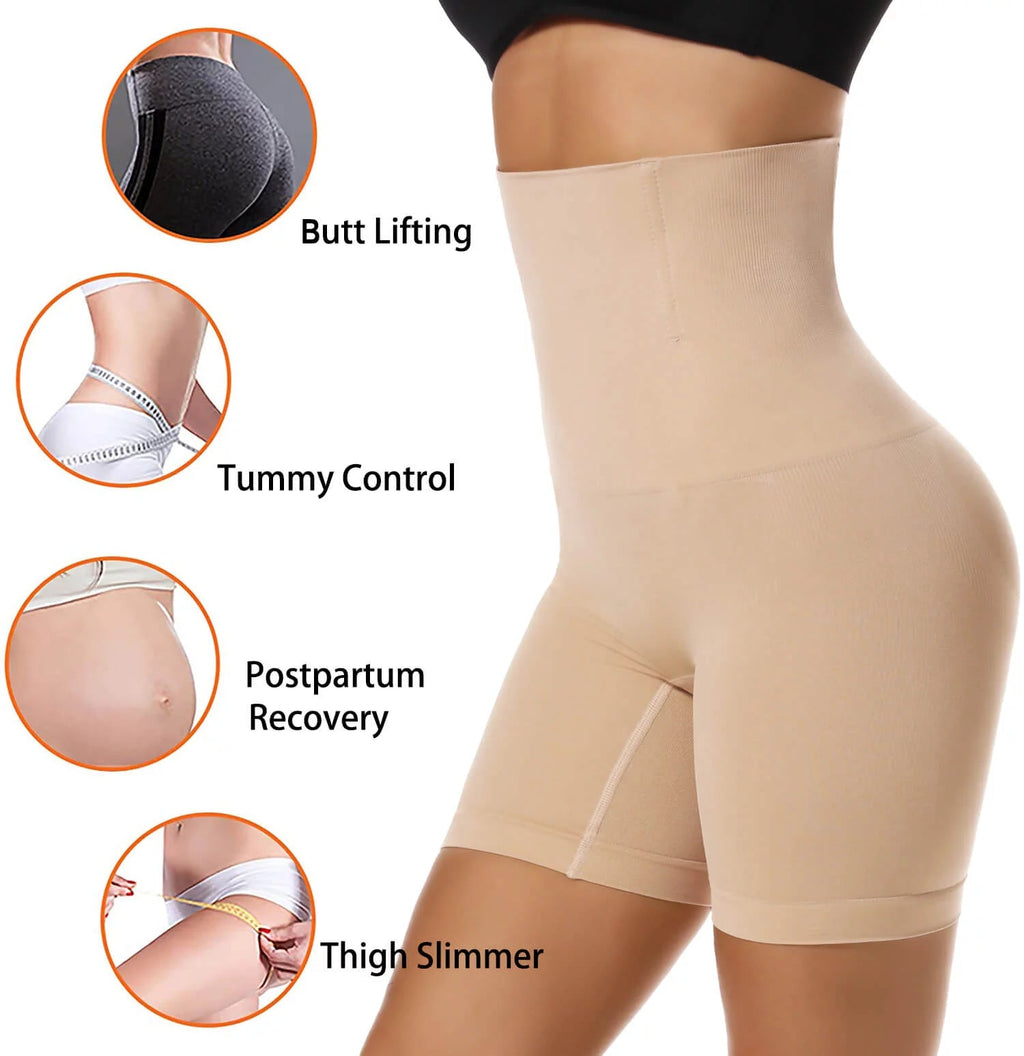 Shapewear Tummy Control Underwear Body Shaper for Women High - Waisted Thigh Slimming Butt Lifting Panties - soblessed95.store