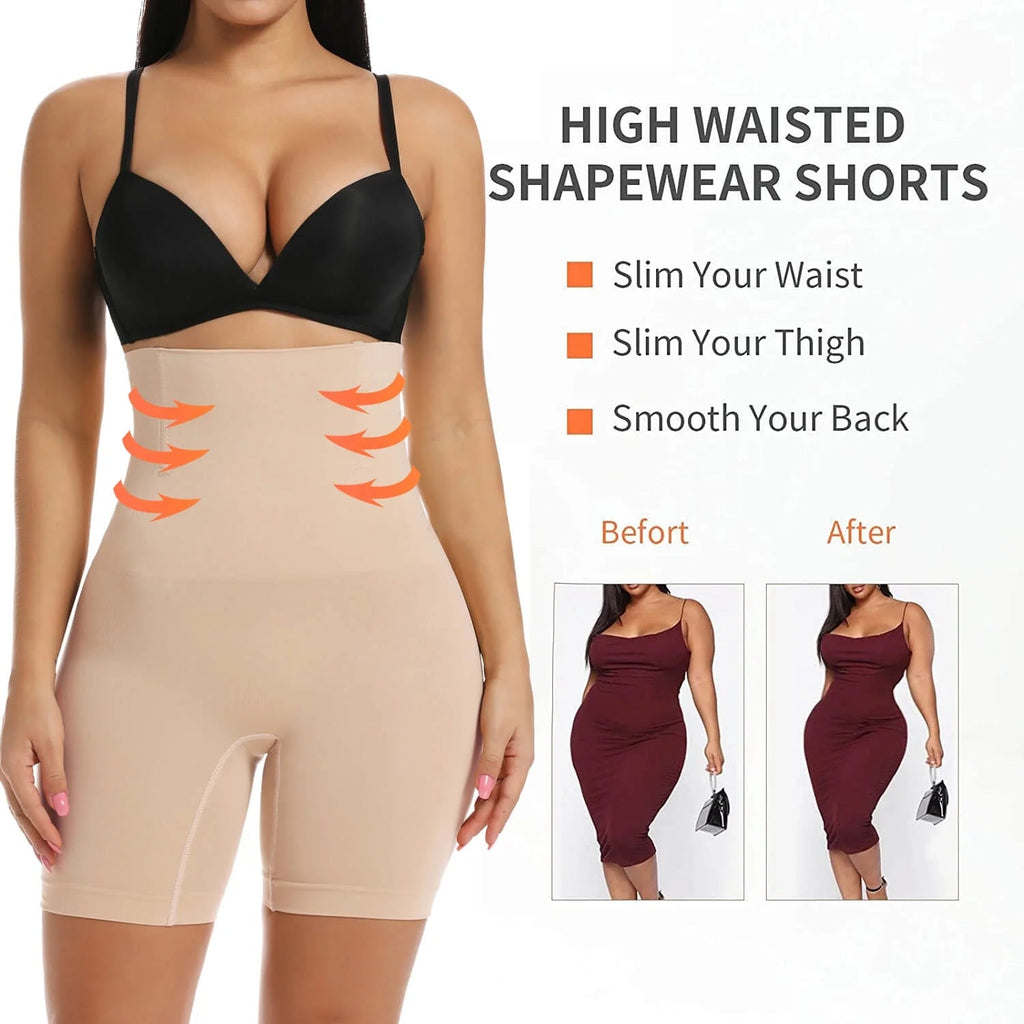 Shapewear Tummy Control Underwear Body Shaper for Women High - Waisted Thigh Slimming Butt Lifting Panties - soblessed95.store