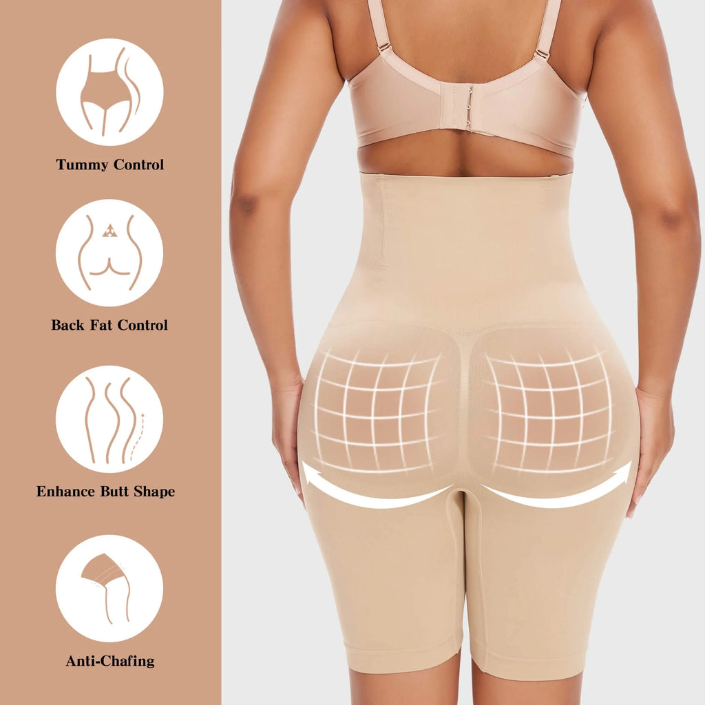 Shapewear Tummy Control Underwear Body Shaper for Women High - Waisted Thigh Slimming Butt Lifting Panties - soblessed95.store