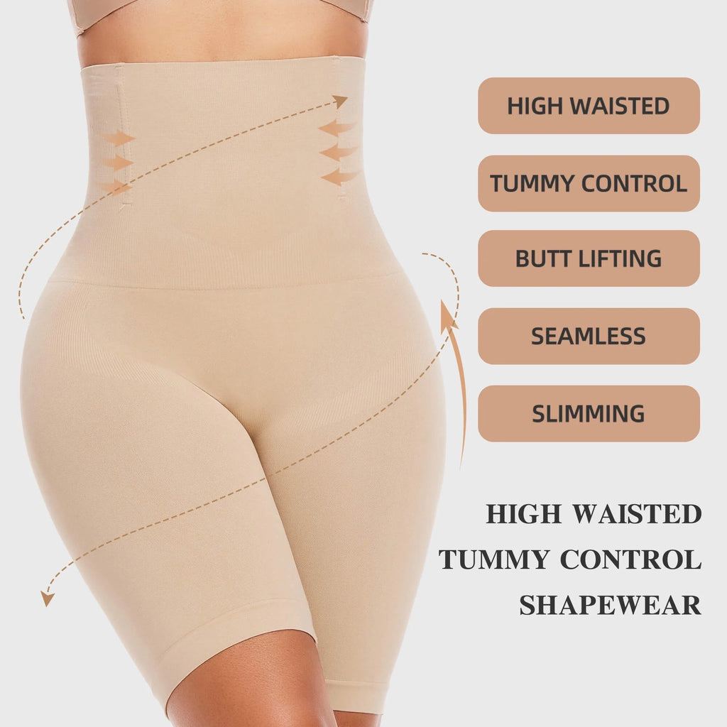 Shapewear Tummy Control Underwear Body Shaper for Women High - Waisted Thigh Slimming Butt Lifting Panties - soblessed95.store