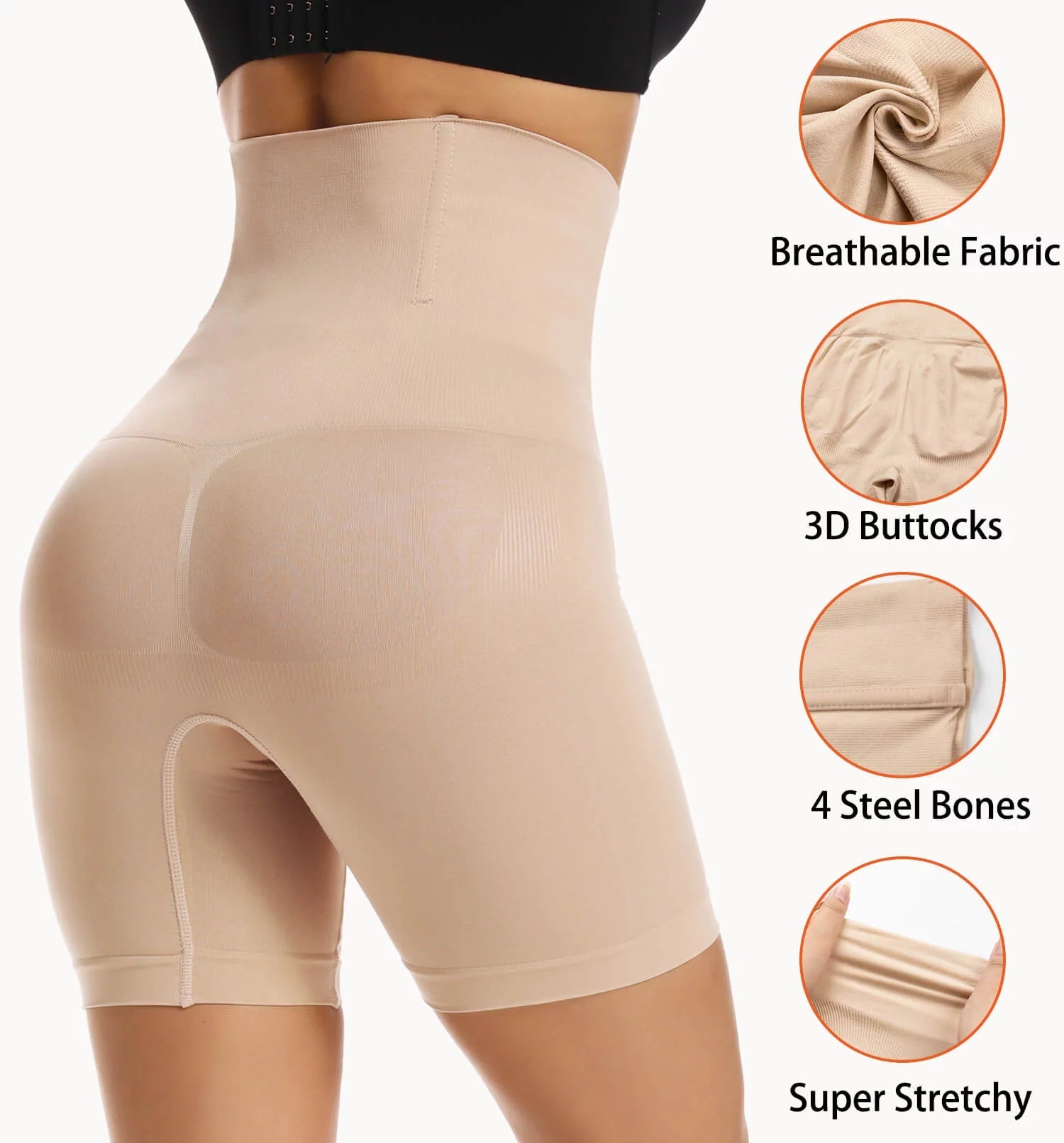 Shapewear Tummy Control Underwear Body Shaper for Women High - Waisted Thigh Slimming Butt Lifting Panties - soblessed95.store