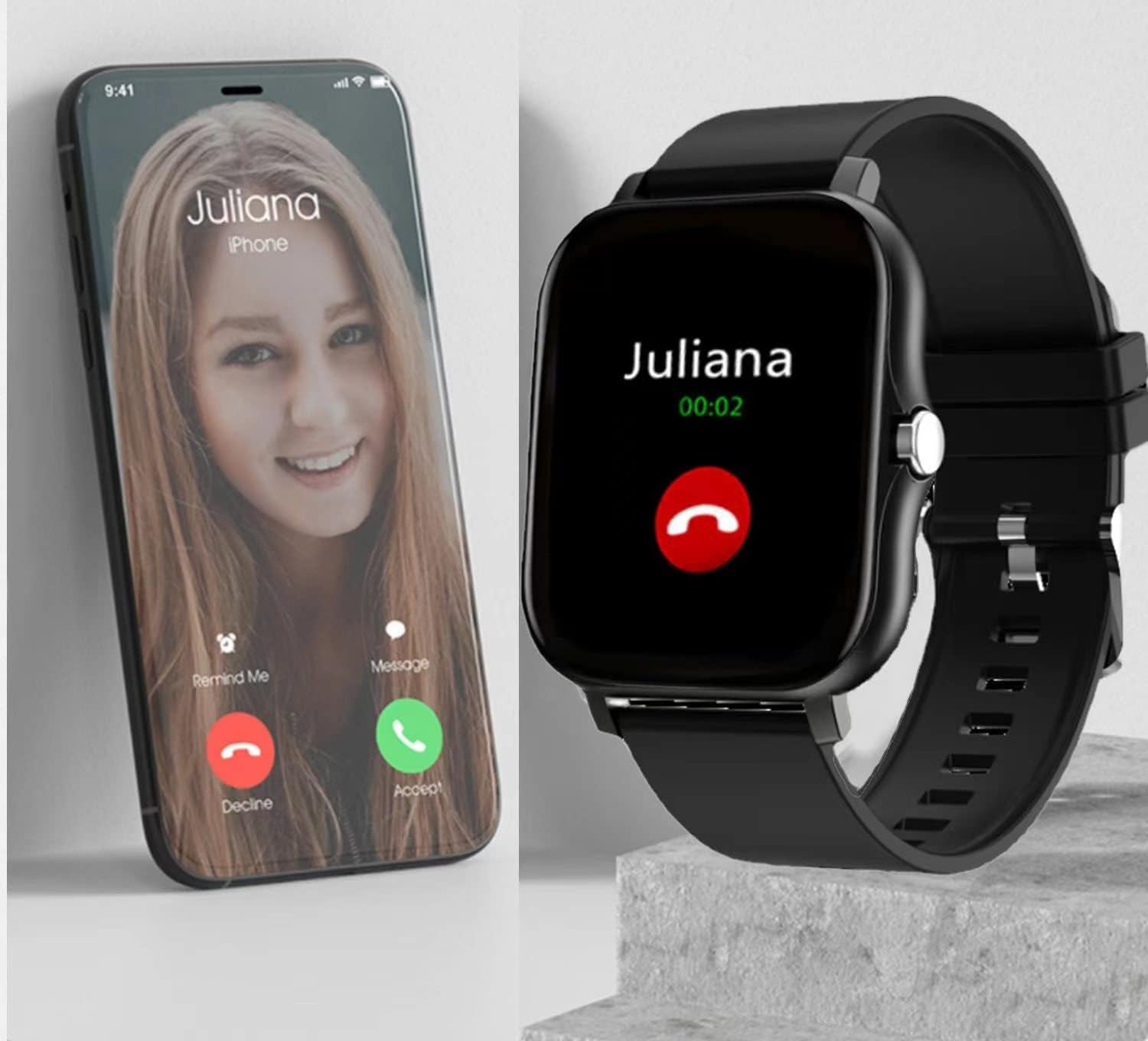 Smart Fitness Tracker Watch for Android/Ios - IP68 Waterproof, Heart Rate/Blood Oxygen/Sleep Monitoring, 8 Sports Modes, Breath Training, Weather Updates - 1.69 - Inch Display for Men and Women - soblessed95.store