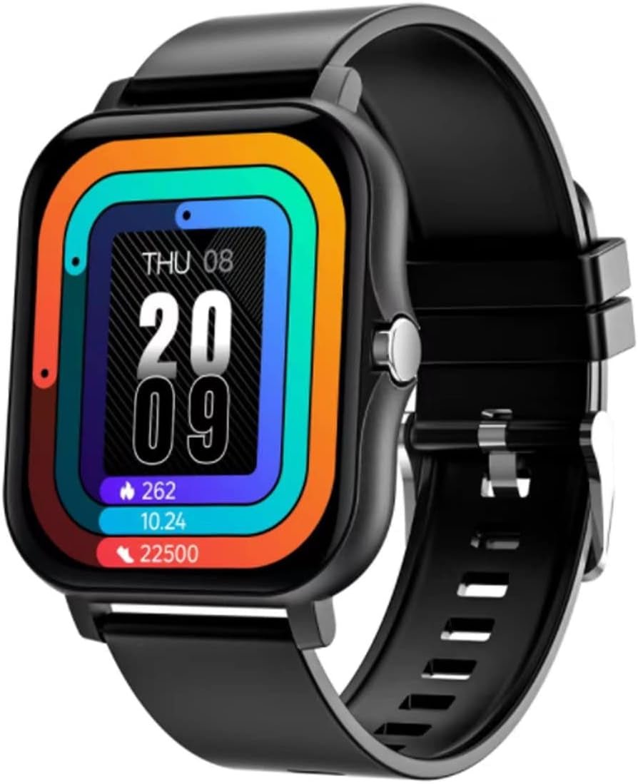 Smart Fitness Tracker Watch for Android/Ios - IP68 Waterproof, Heart Rate/Blood Oxygen/Sleep Monitoring, 8 Sports Modes, Breath Training, Weather Updates - 1.69 - Inch Display for Men and Women - soblessed95.store