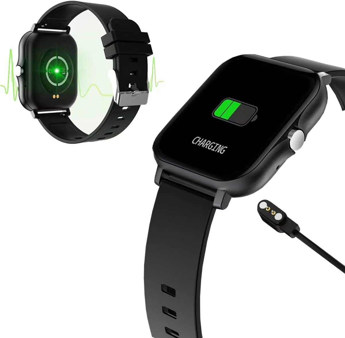 Smart Fitness Tracker Watch for Android/Ios - IP68 Waterproof, Heart Rate/Blood Oxygen/Sleep Monitoring, 8 Sports Modes, Breath Training, Weather Updates - 1.69 - Inch Display for Men and Women - soblessed95.store