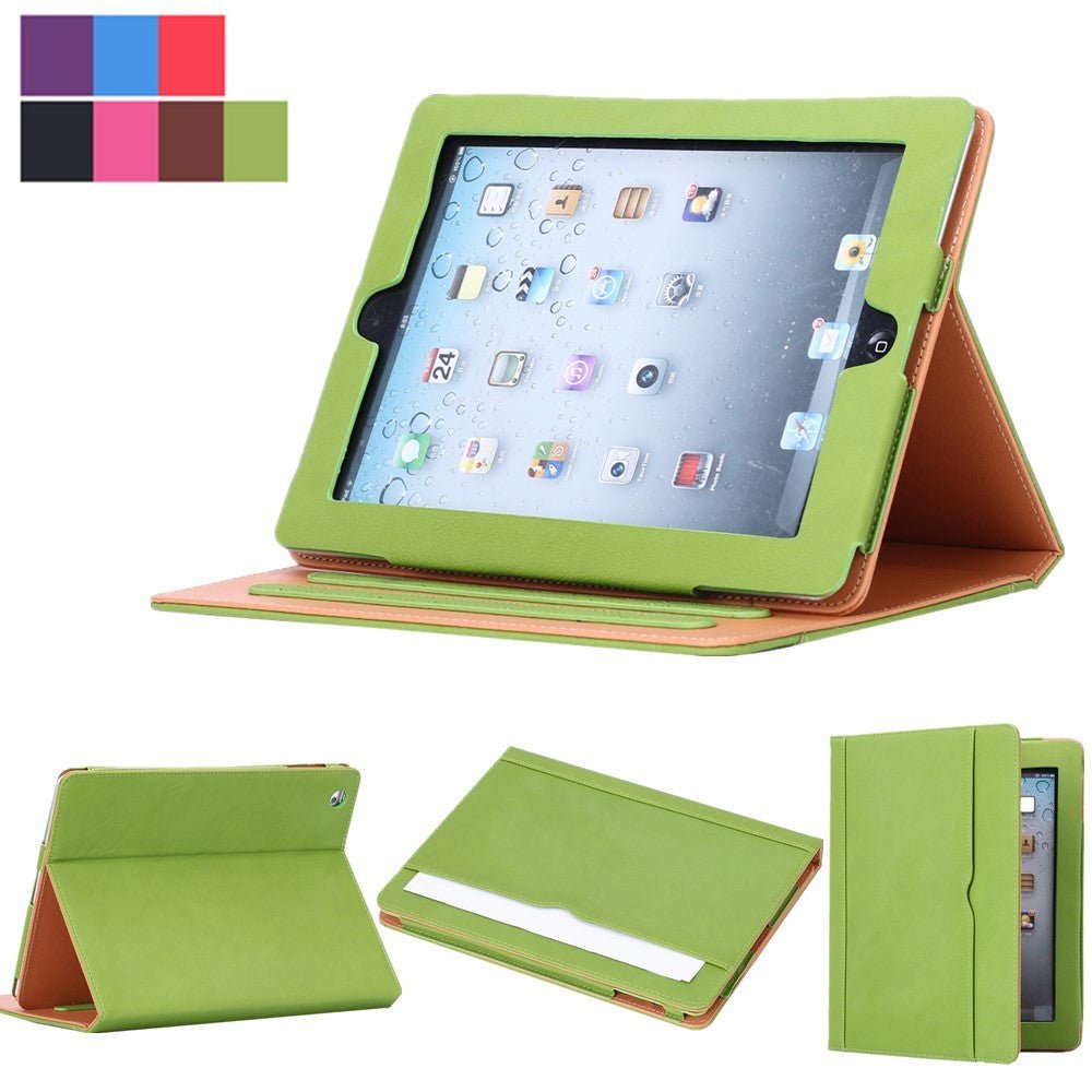 Soft Leather Stand Folio Wallet Smart Cover Case for Ipad 9.7 Inch 2017 5Th Gen - soblessed95.store