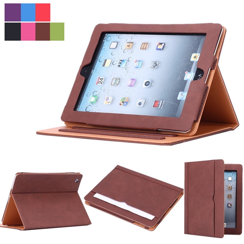 Soft Leather Stand Folio Wallet Smart Cover Case for Ipad 9.7 Inch 2017 5Th Gen - soblessed95.store