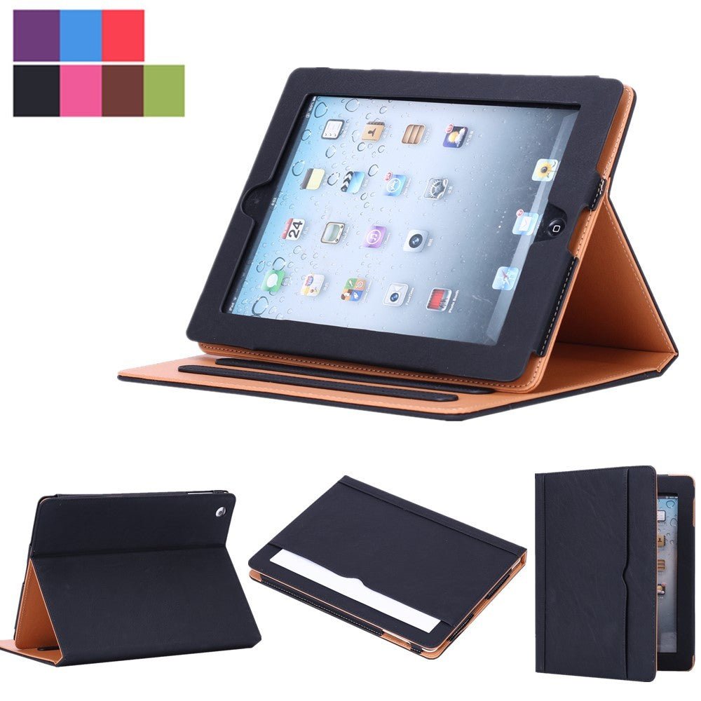 Soft Leather Stand Folio Wallet Smart Cover Case for Ipad 9.7 Inch 2017 5Th Gen - soblessed95.store