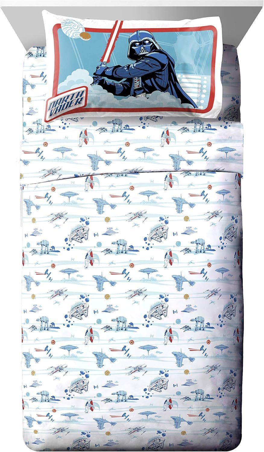 Star Wars Empire Strikes Back 4 Piece Full Bed Set - Includes Reversible Comforter & Sheet Set - Super Soft Fade Resistant Microfiber - soblessed95.store