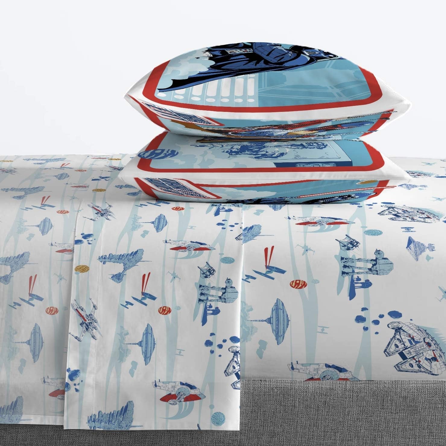 Star Wars Empire Strikes Back 4 Piece Full Bed Set - Includes Reversible Comforter & Sheet Set - Super Soft Fade Resistant Microfiber - soblessed95.store